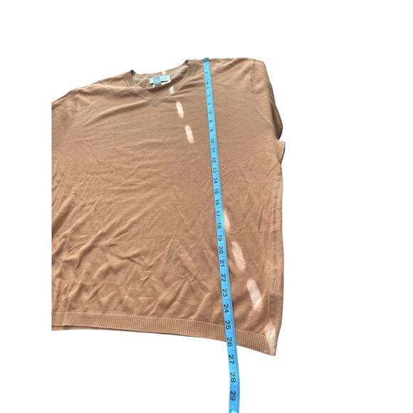 Banana Republic Sweater Men's Orange Silk Linen V-Neck Long Sleeve Knit Large - Picture 11 of 11